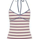Faithfull - Citara Halter Top Vintage Breton Stripe Micro
