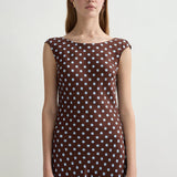 Posse - LEO DRESS - CHOCOLATE POLKA DOT