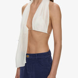 Christopher Esber - Silk Scarf Chain Bra Top
