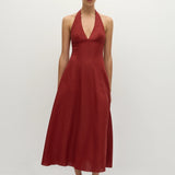 Faithfull - Marais Midi Dress Deep Red