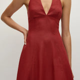 Faithfull - Marais Midi Dress Deep Red