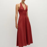 Faithfull - Marais Midi Dress Deep Red