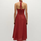 Faithfull - Marais Midi Dress Deep Red