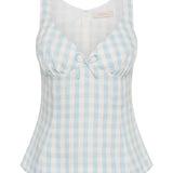 Faithfull - Martuba Top Gingham Sky Blue