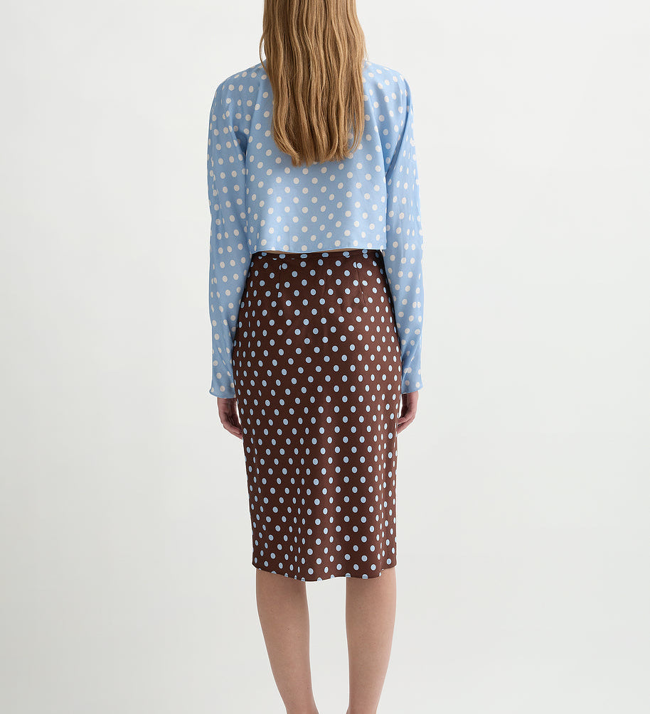 Posse - TILLIE TOP - BLUE POLKA DOT