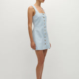 Faithfull - Jaques Mini Dress Sky Blue