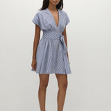 Faithfull - Lova Mini Dress Helle Stripe Vintage Navy