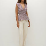 Faithfull - Hedda Top Maia Stripe Burgundy