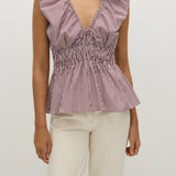 Faithfull - Hedda Top Maia Stripe Burgundy
