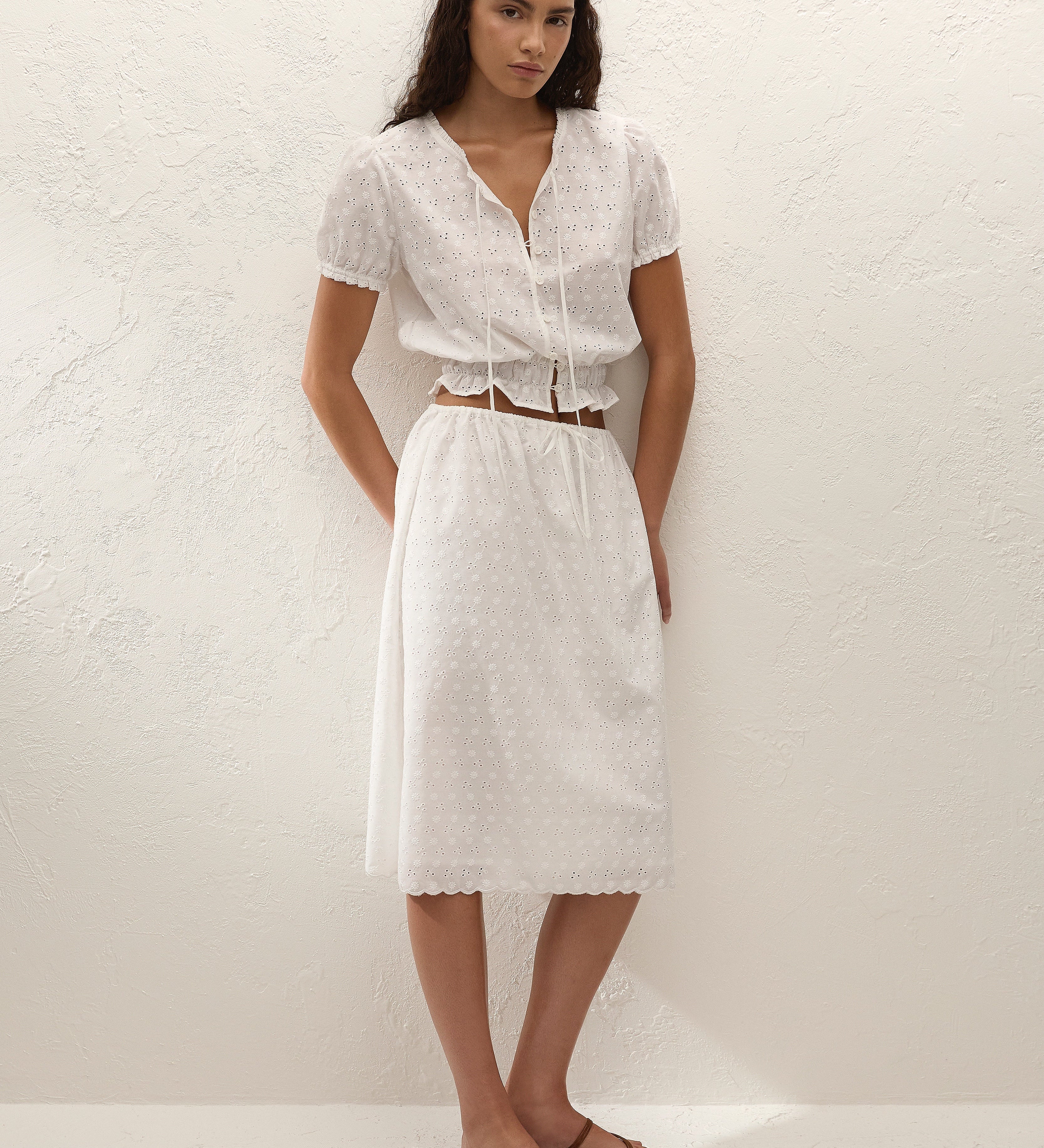 Faithfull - Santana Top Lucy Broderie White