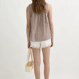Posse - CALLIE BLOUSE - PETITE MOCHA GINGHAM