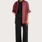 Faithfull - Freja Shirt Wine Stripe - Final Sale
