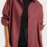 Faithfull - Freja Shirt Wine Stripe - Final Sale