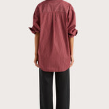 Faithfull - Freja Shirt Wine Stripe - Final Sale