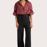 Faithfull - Freja Shirt Wine Stripe - Final Sale