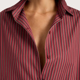 Faithfull - Freja Shirt Wine Stripe - Final Sale