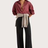 Faithfull - Freja Shirt Wine Stripe - Final Sale