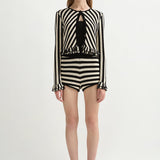 Posse - MILES CARDIGAN - CREAM & BLACK