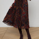 L'AGENCE - Fernanda Pleated Midi Skirt