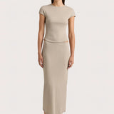 Faithfull - Loire Skirt Taupe - Final Sale