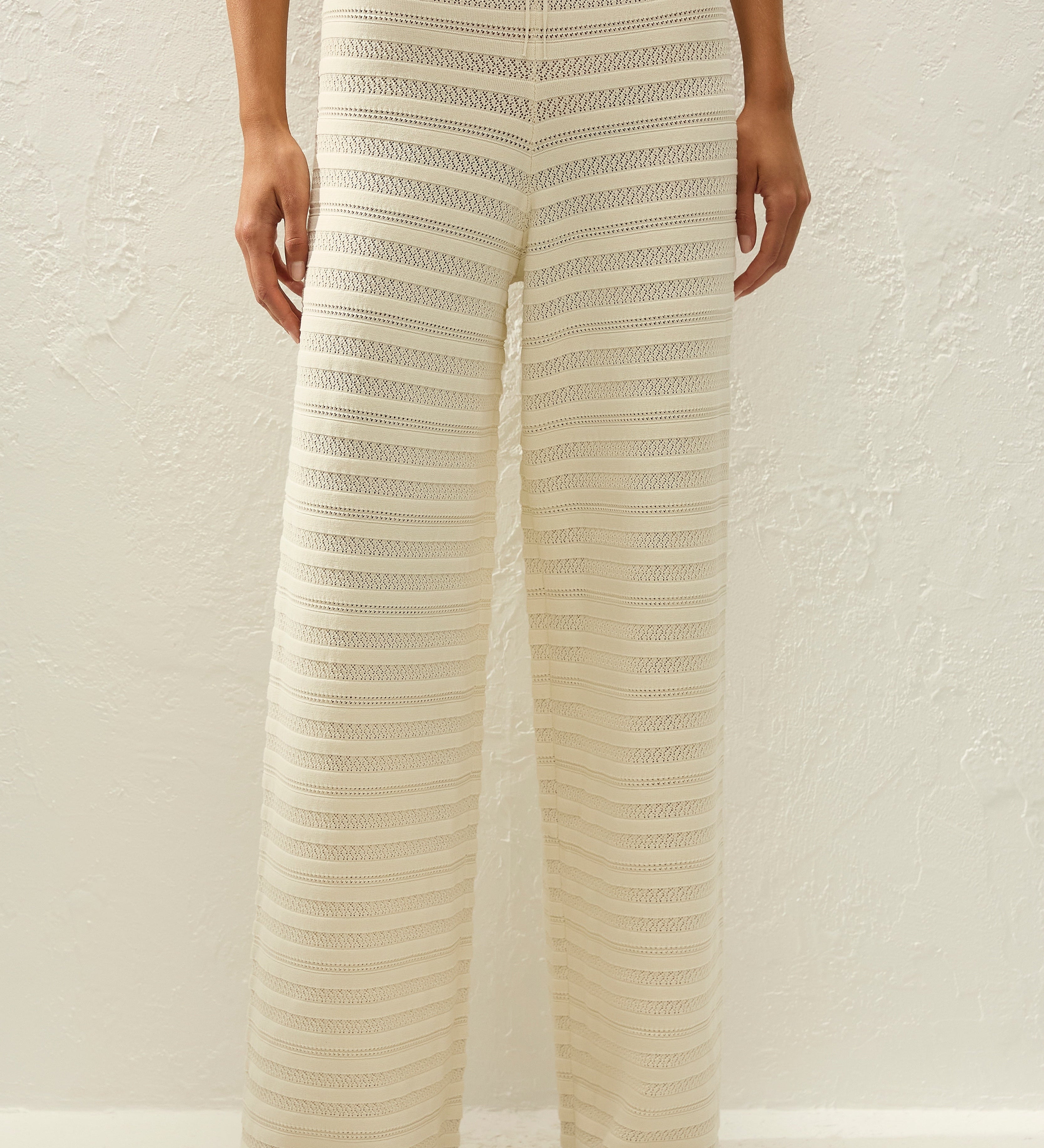 Faithfull - Tanya Pant Ida Pointelle Vintage White