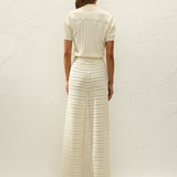Faithfull - Tanya Pant Ida Pointelle Vintage White