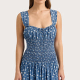 Faithfull - Yerres Midi Dress Floral Blue