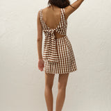 Faithfull - Sofia Mini Dress Gingham Cedar