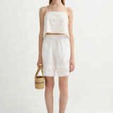 Posse - SALMA BERMUDA SHORT - VINTAGE WHITE