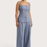 Faithfull - Corbiere Vest Cornflower Blue