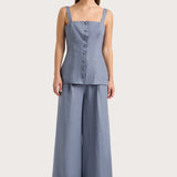 Faithfull - Corbiere Vest Cornflower Blue