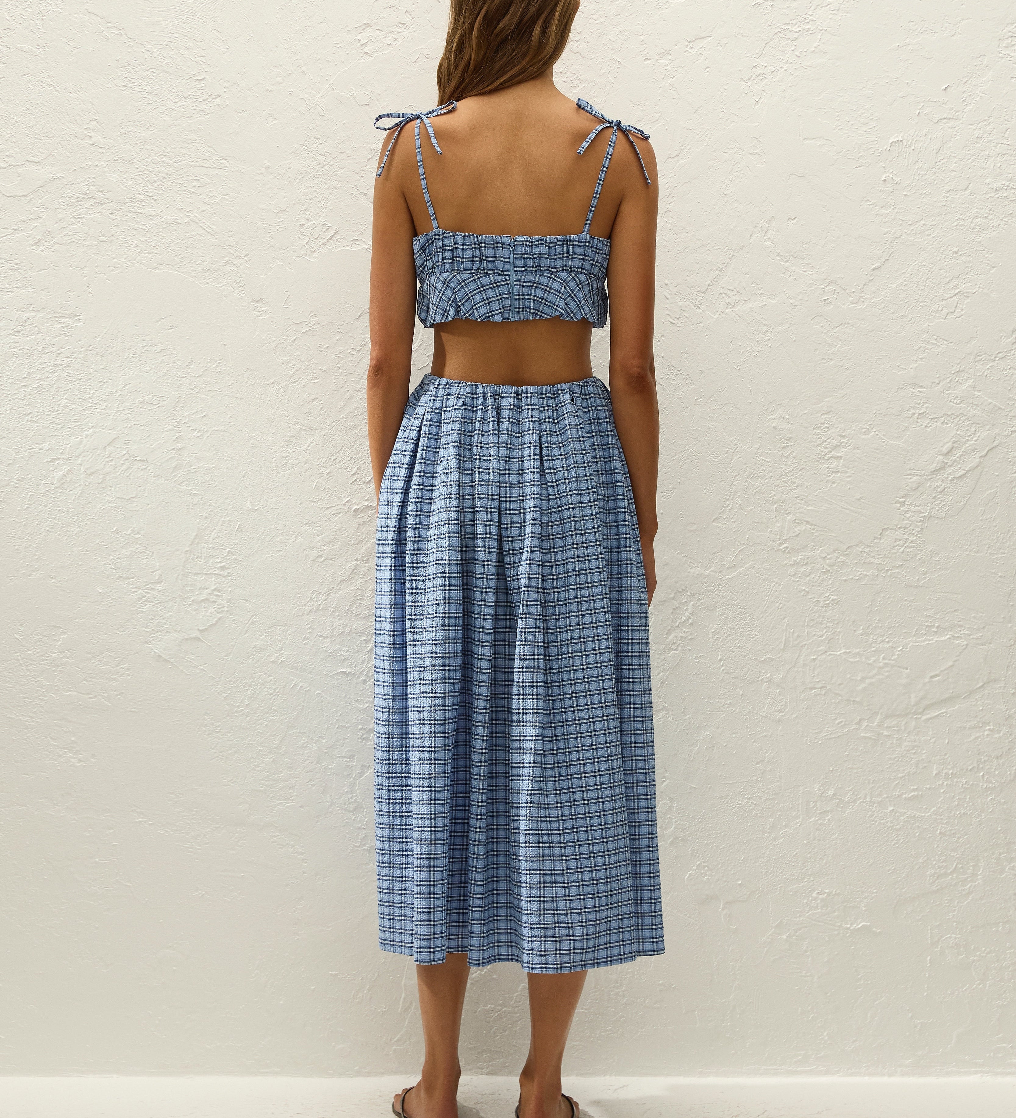 Faithfull - Agora Skirt Vintage Blue Check