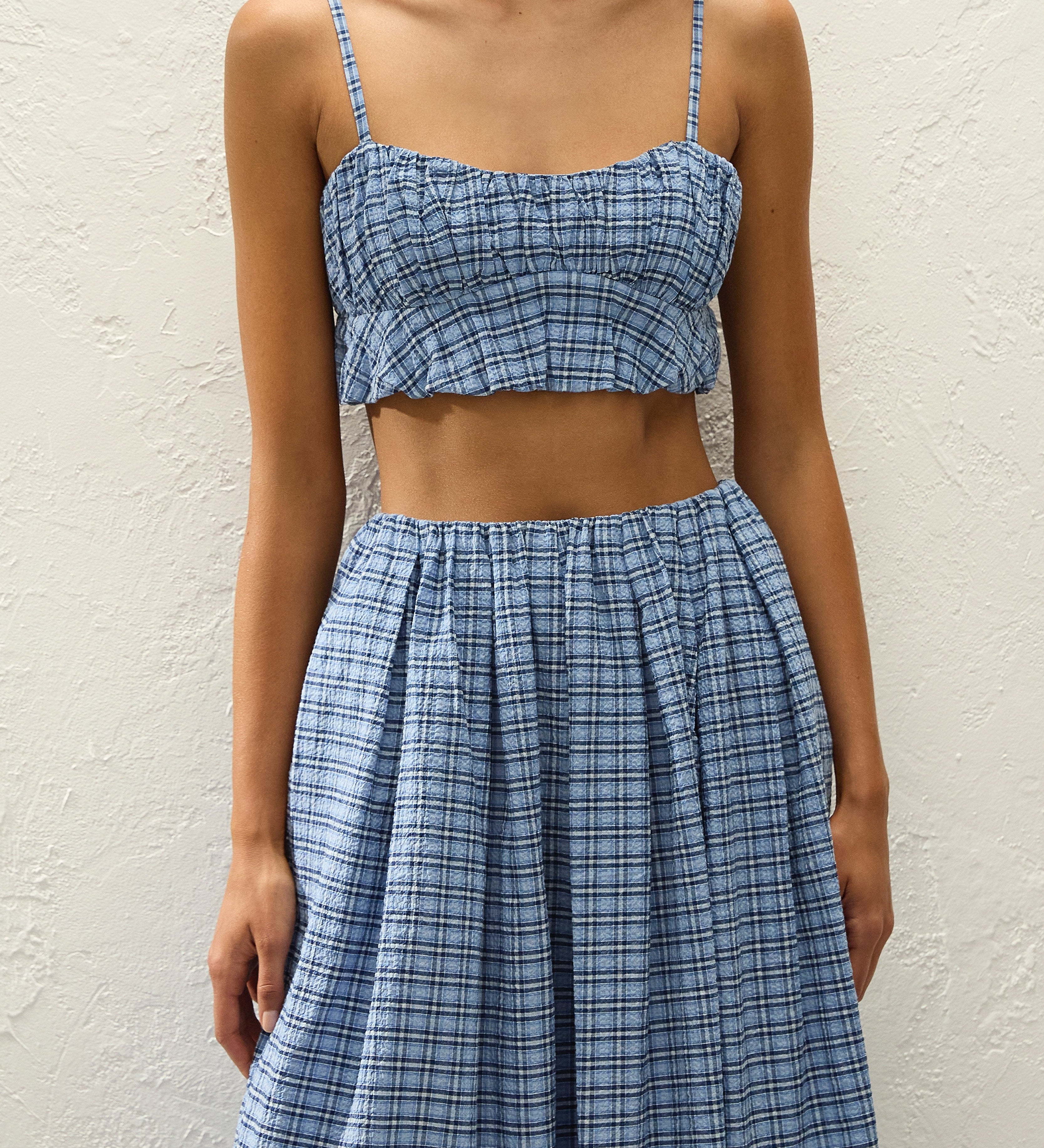 Faithfull - Pelea Top Vintage Blue Check