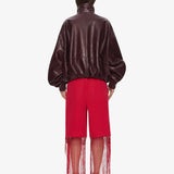 Christopher Esber - Macrame Fringed Corduroy Cropped Jean