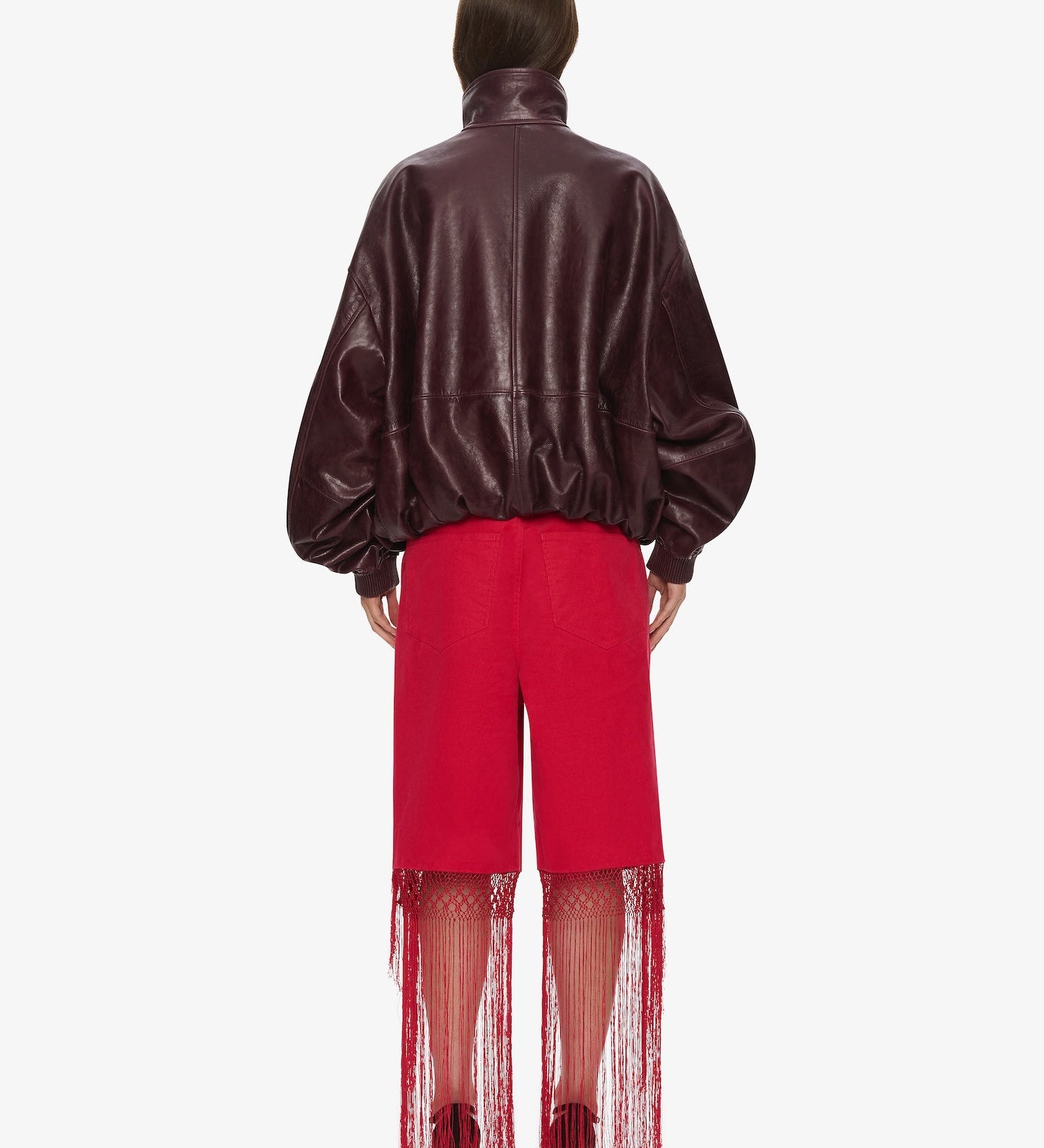 Christopher Esber - Macrame Fringed Corduroy Cropped Jean