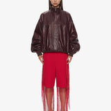 Christopher Esber - Macrame Fringed Corduroy Cropped Jean