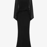 Christopher Esber - Lattice Lace Silk Blouson Long Dress