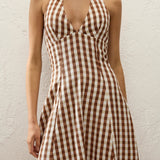 Faithfull - Marais Midi Dress Gingham Cedar