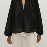 Faithfull - Thora Blouse Agnes Broderie Anglaise Black