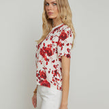 L'AGENCE - Suzette Silk Raw-Hem Tee