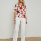 L'AGENCE - Suzette Silk Raw-Hem Tee