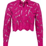 L'AGENCE - Seychelle Lace Cropped Blouse