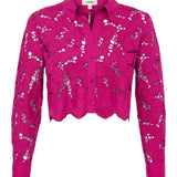 L'AGENCE - Seychelle Cropped Eyelet Blouse