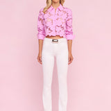 L'AGENCE - Seychelle Cropped Eyelet Blouse