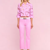 L'AGENCE - Seychelle Cropped Eyelet Blouse
