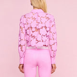L'AGENCE - Seychelle Cropped Eyelet Blouse