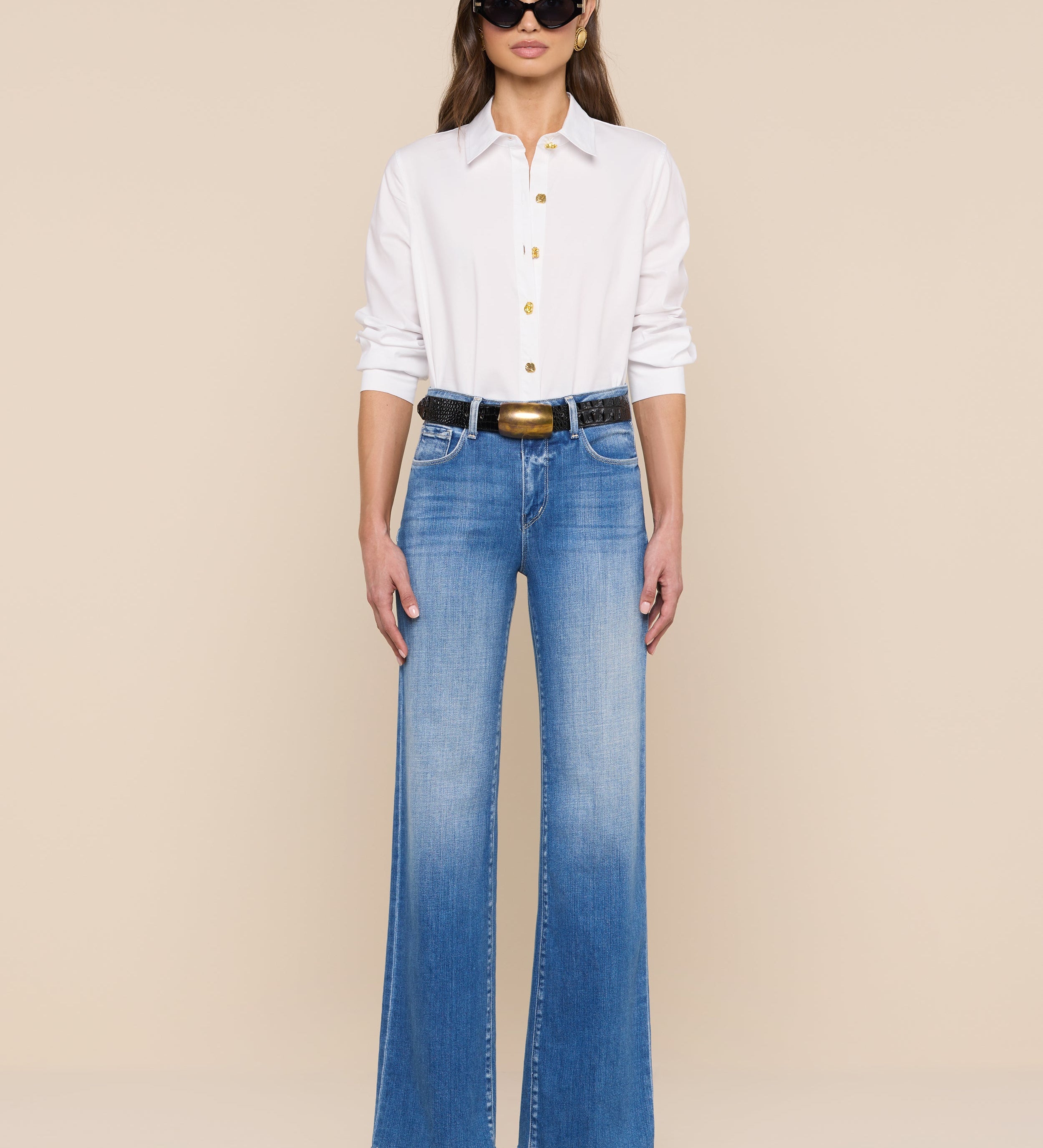 L'AGENCE - Ellery Button - Down Shirt