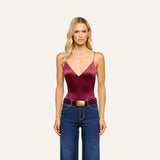 L'AGENCE - Dara Stretch - Satin Bodysuit