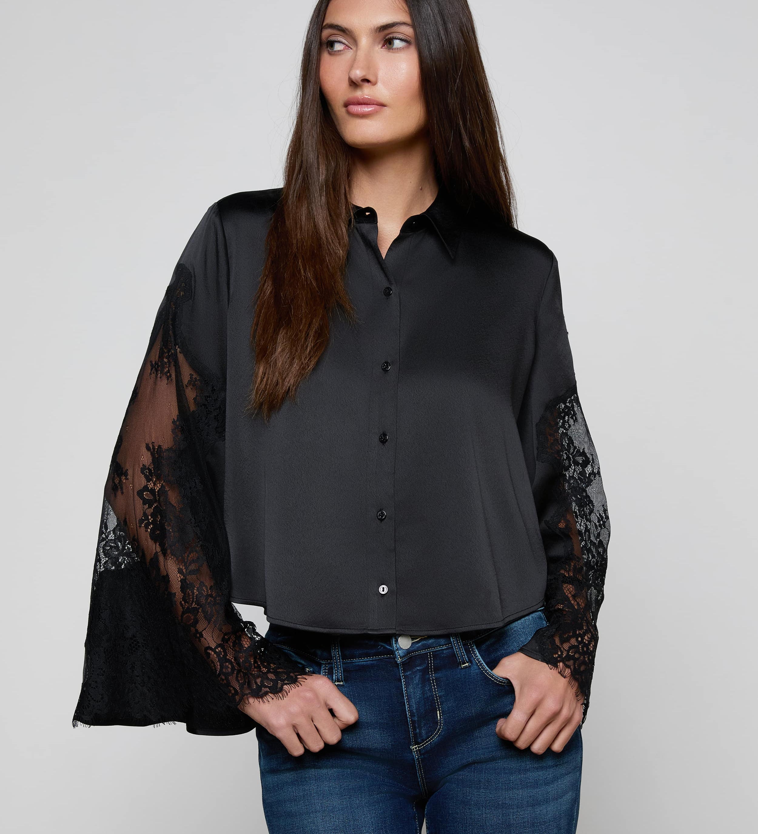 L'AGENCE - Capri Lace Sleeve Blouse