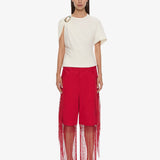 Christopher Esber - Macrame Fringed Corduroy Cropped Jean